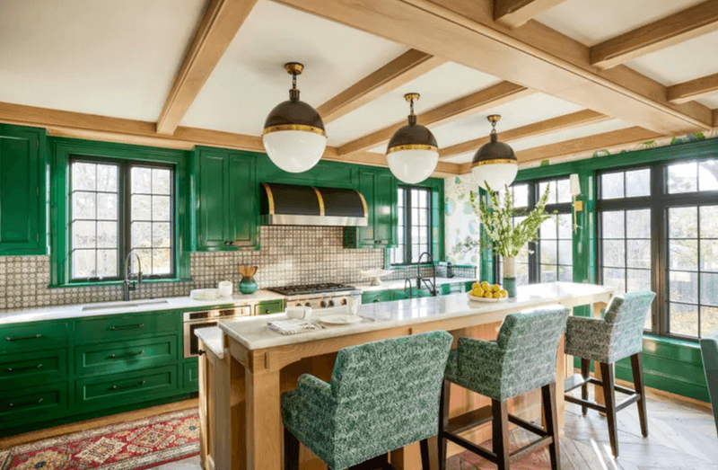 8 Kitchen Cabinet Looks Falling Out Of Style in Alabama And 5 Designers Still Love - Decor Hint Grass-Green Painted Shaker Doors