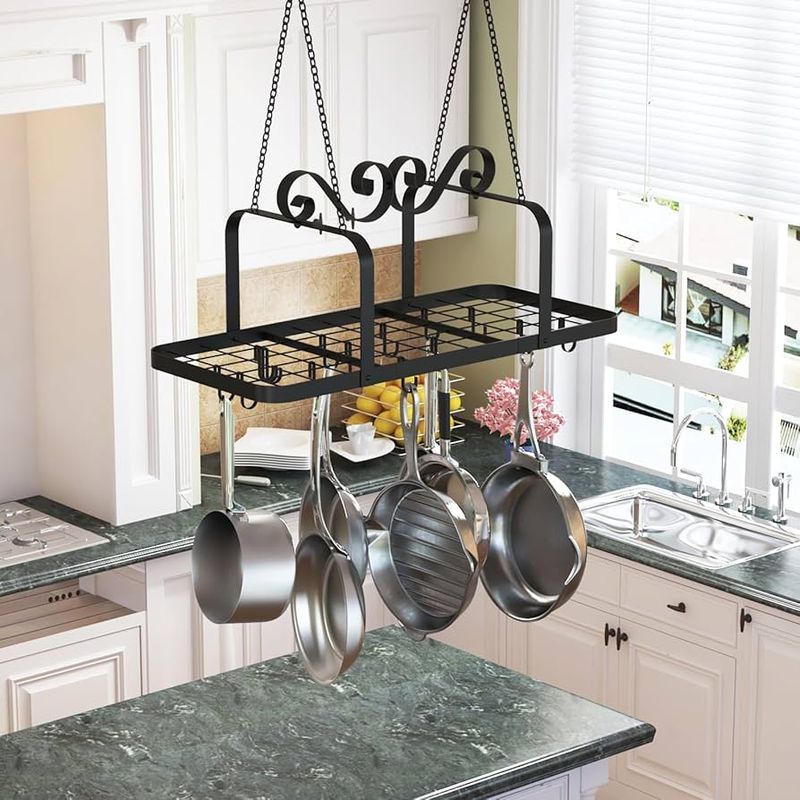 New Mexico Designers Say These 12 Kitchen Looks Are Dated Stick With 10 These Instead - Decor Hint Pot Racks Everywhere (dated)