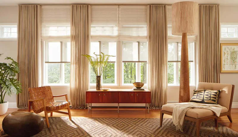 18 Gorgeous Window Treatment Ideas From Joanna Gaines You'll Want To Steal - Decor Hint Layered Curtain And Shade Combinations
