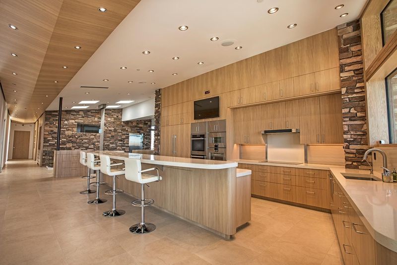 Natural Wood Cabinets: Desert-Inspired Perfection