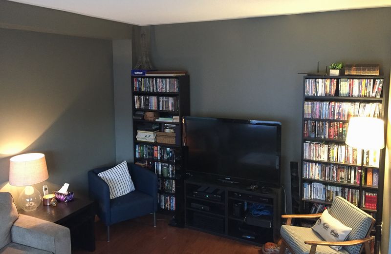 Old DVDs or CDs Stacked Visibly
