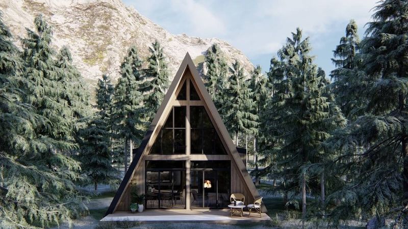 18 Of The Best Spacious Tiny Homes You'll Love - Decor Hint A-Frame Alpine Escape