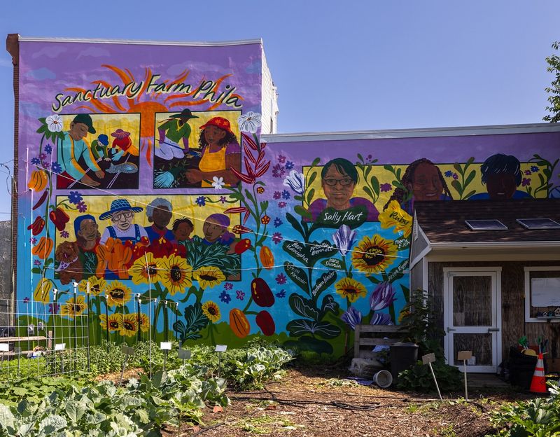Explore 9 Charming Outdoor Areas Common In Philadelphia Neighborhoods - Decor Hint Murals and Painted Backyard Walls