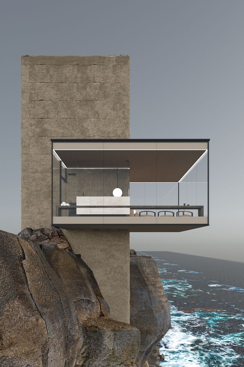 Architecture Meets The Wild: 11 Gorgeous Homes Crafted Within Natural Settings - Decor Hint Cliffside Glass Retreat