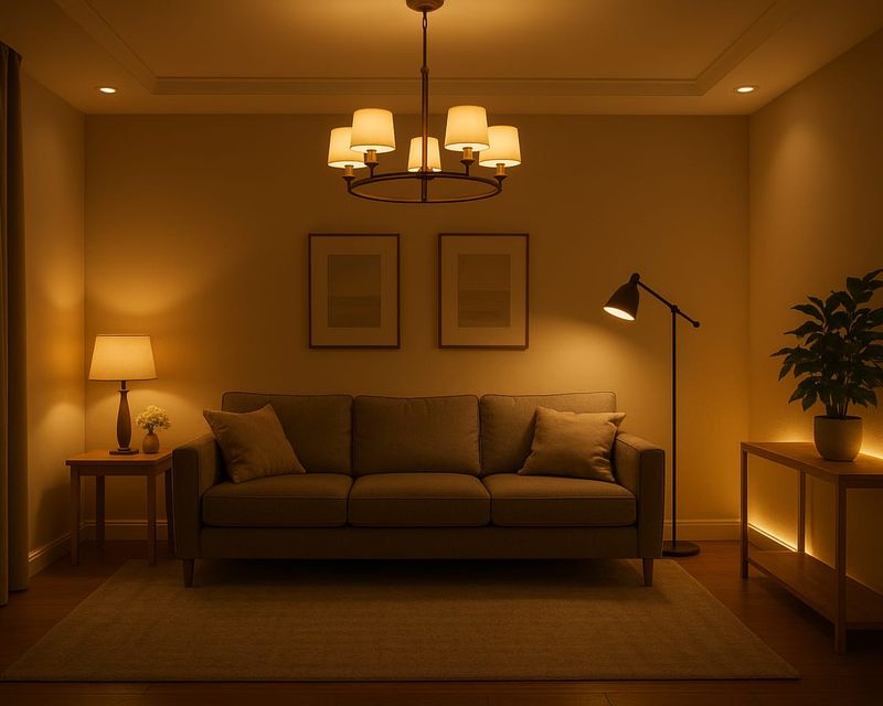 Low-hanging chandeliers or large pendant lights