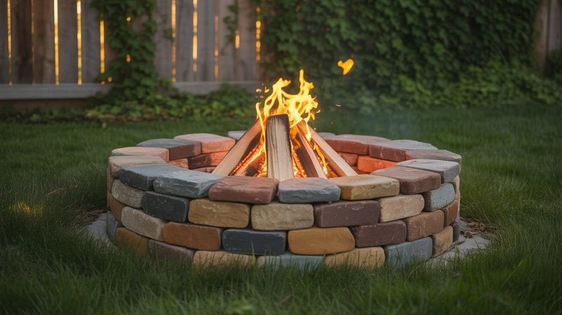 18 DIY Outdoor Decor Ideas That Look Way More Expensive Than They Are - Decor Hint DIY Fire Pit with Stacked Pavers or Bricks