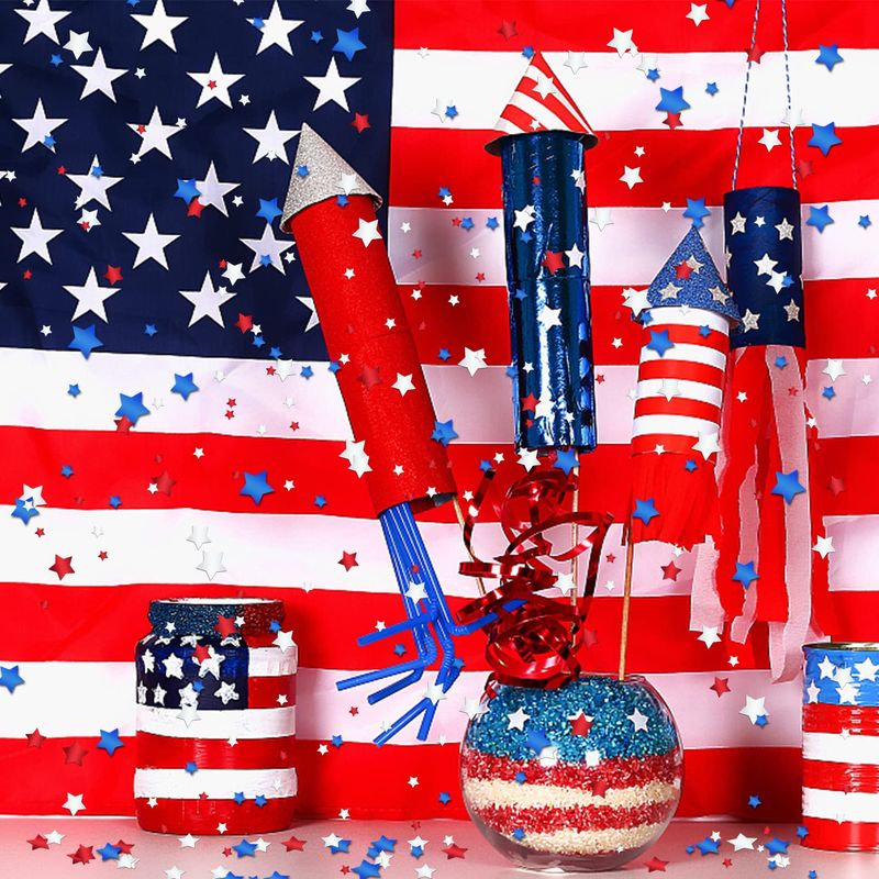 17 Effortless 4th Of July Decorations That Make A Big Impact - Decor Hint Confetti Table Scatter