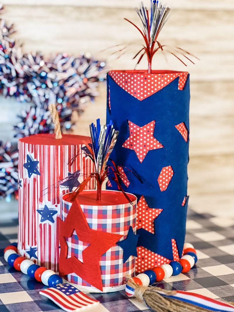 17 Effortless 4th Of July Decorations That Make A Big Impact - Decor Hint Firecracker Centerpieces