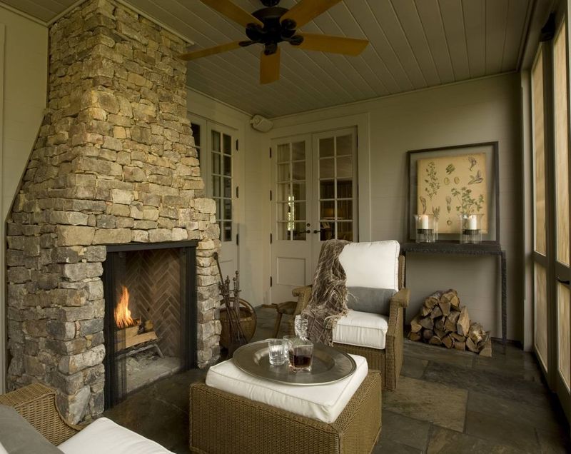 Stone Fireplace