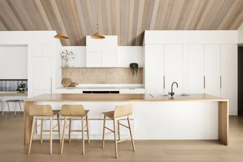 13 White Kitchens That Prove Minimalism Is Here To Stay - Decor Hint Scandinavian-Inspired Light Wood Accents