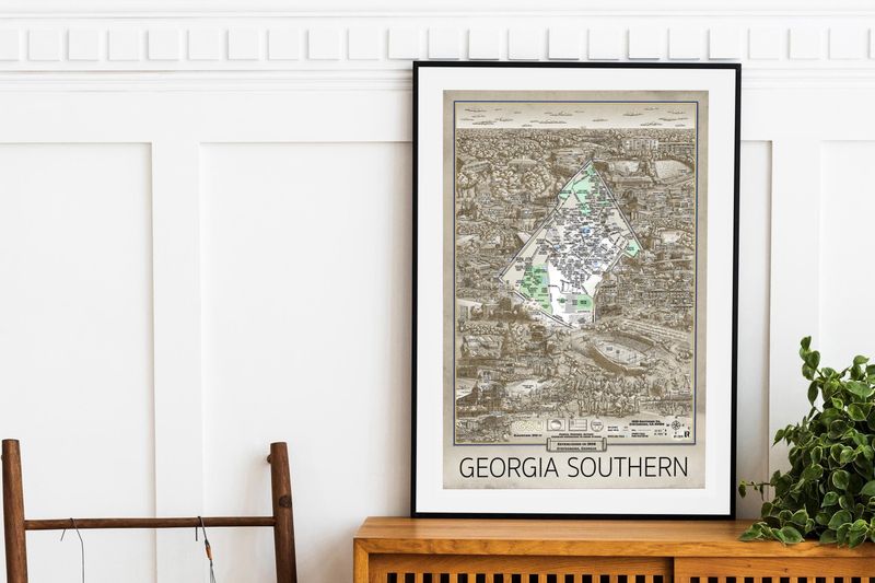 13 Georgia Decor Elements That Bring Back Southern Charm - Decor Hint Historic Maps and Local Art