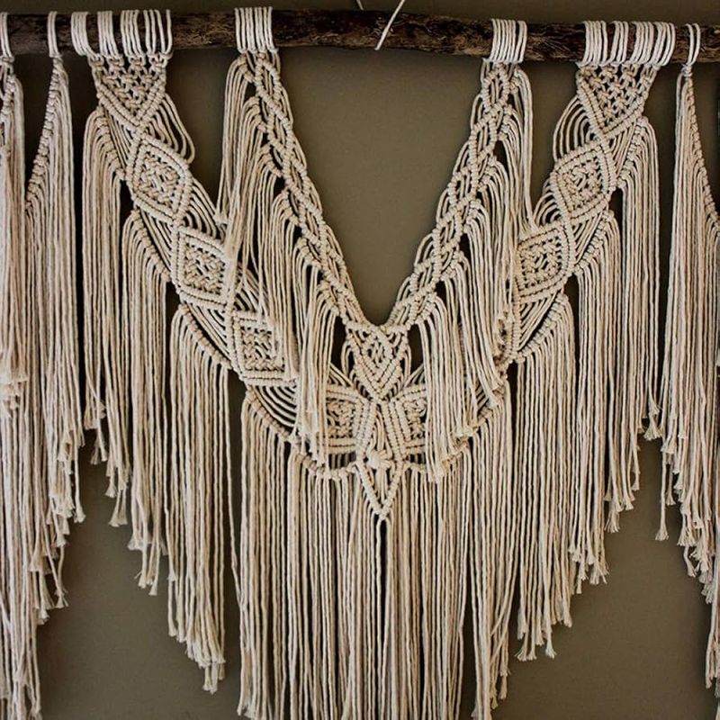 Arizona Thrifters Can't Get Enough Of These 15 Vintage Home Finds - Decor Hint Aztec-print macramé wall hangings