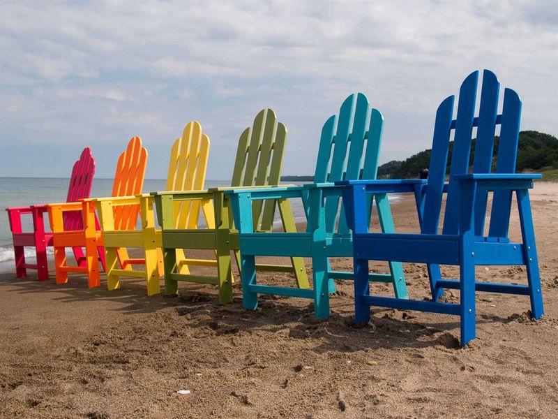 Florida Coastal Furniture Ideas To Bring The Beach Home - Decor Hint Colorful Adirondack Outdoor Seating