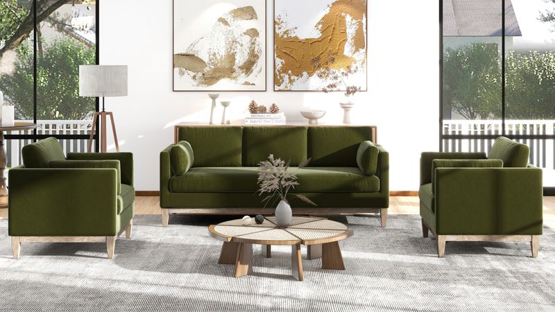 7 Modern Couch Colors Designers Recommend And 6 Outdated Ones To Avoid - Decor Hint Earthy Greens (Olive, Sage)