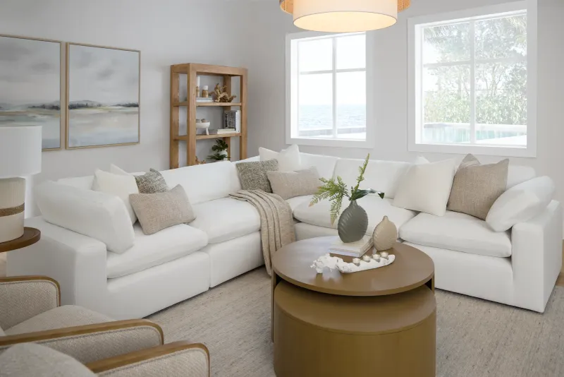 10 Sofa Colors Making Florida Living Rooms Look Dated And 10 That Refresh The Space - Decor Hint Crisp White Creates Timeless Coastal Vibes