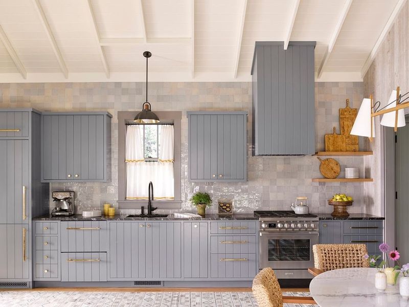 17 Blue Kitchen Cabinets That Display Elegance And Good Taste - Decor Hint Sky Blue Cottage Kitchen