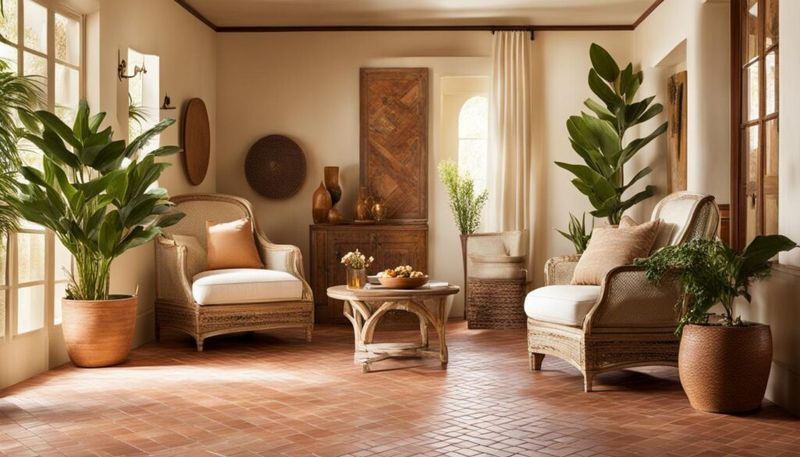 14 Mediterranean-Inspired Living Spaces That Bring A European Getaway Home - Decor Hint Cozy Lounge With Terracotta Tiles