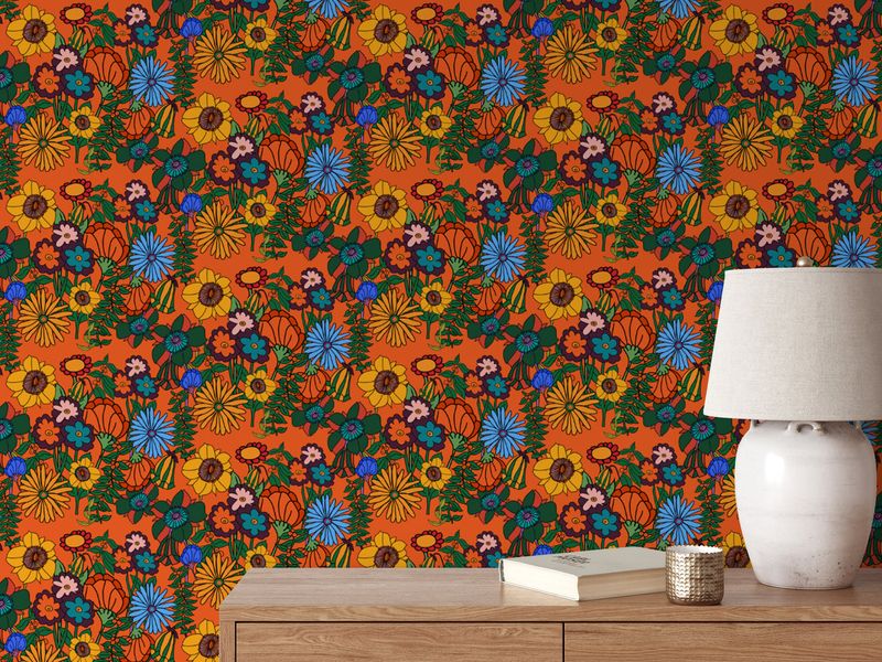 Excessive Floral Wallpaper