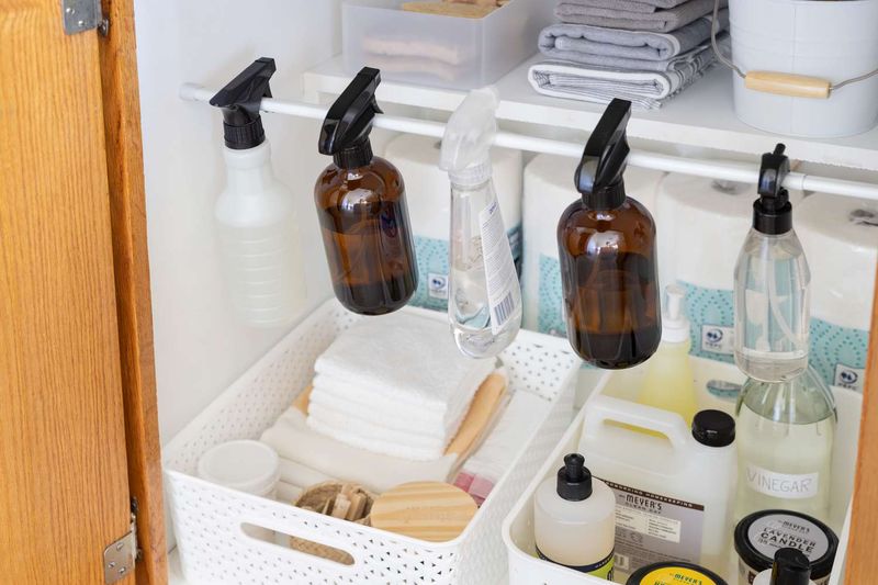 Tension Rods for Under-Sink Organization