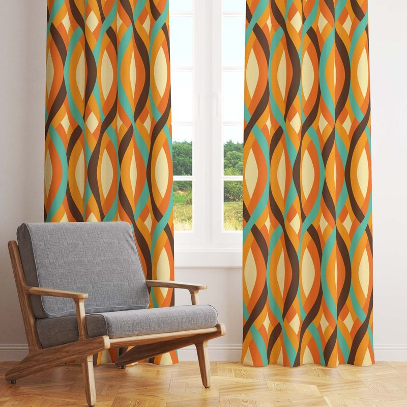 Step Back In Time With 27 Retro Kitchen Styles Straight From The 1970s - Decor Hint Patterned Roller Shades