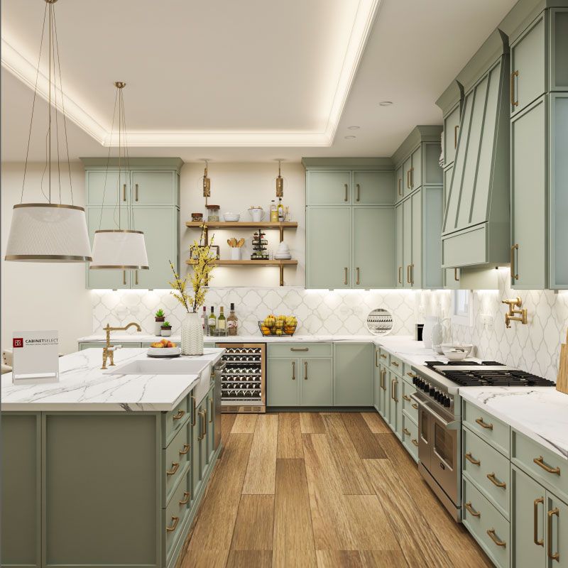 10 Designer-Approved Kitchen Cabinet Color Ideas Plus 10 Colors To Avoid - Decor Hint Soft Sage Green