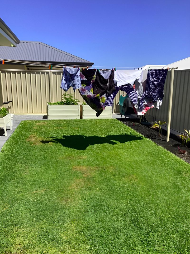 Hanging Laundry Lines in Front Yards