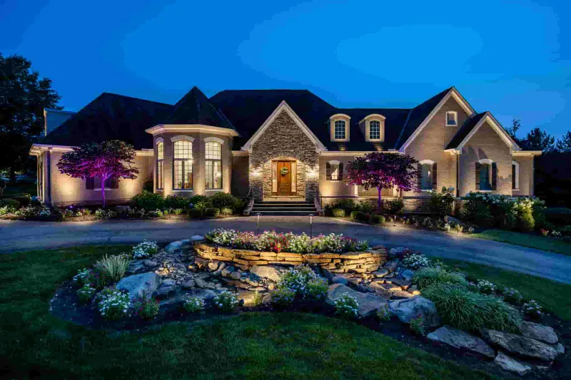 These 10 Las Vegas Homes Prove Coastal-Inspired Curb Appeal Can Work Anywhere - Decor Hint Nautical Lighting Transforms Nighttime Curb Appeal