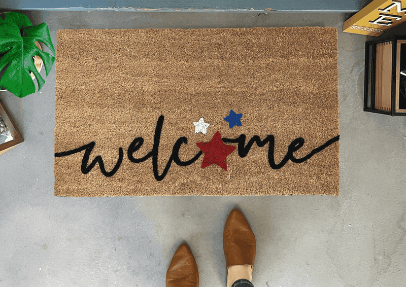 Festive Doormat Stenciling