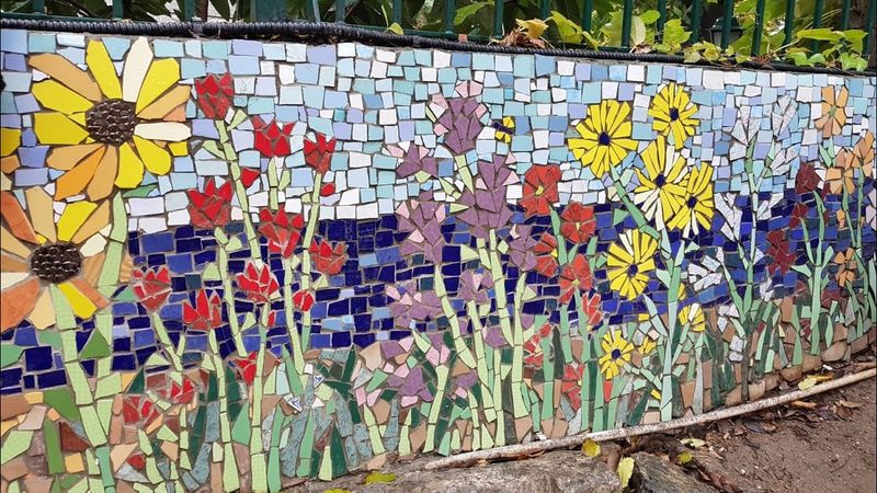17 Backyard Fence Ideas For Privacy In Style - Decor Hint Artistic Mosaic Wall