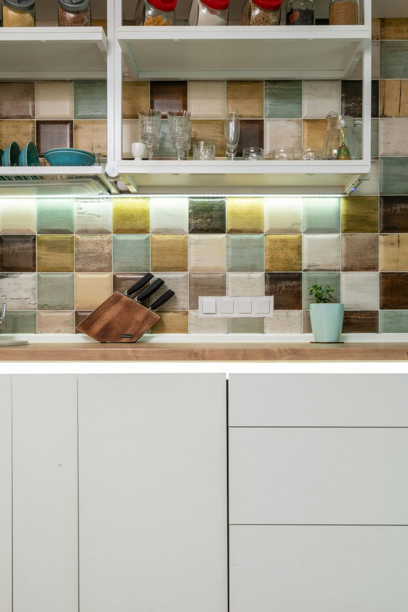 Faded Tile Backsplash