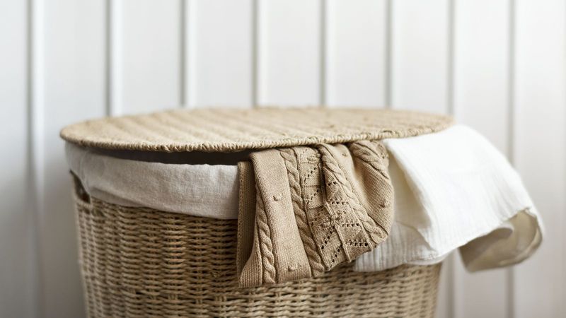 Laundry hampers in view