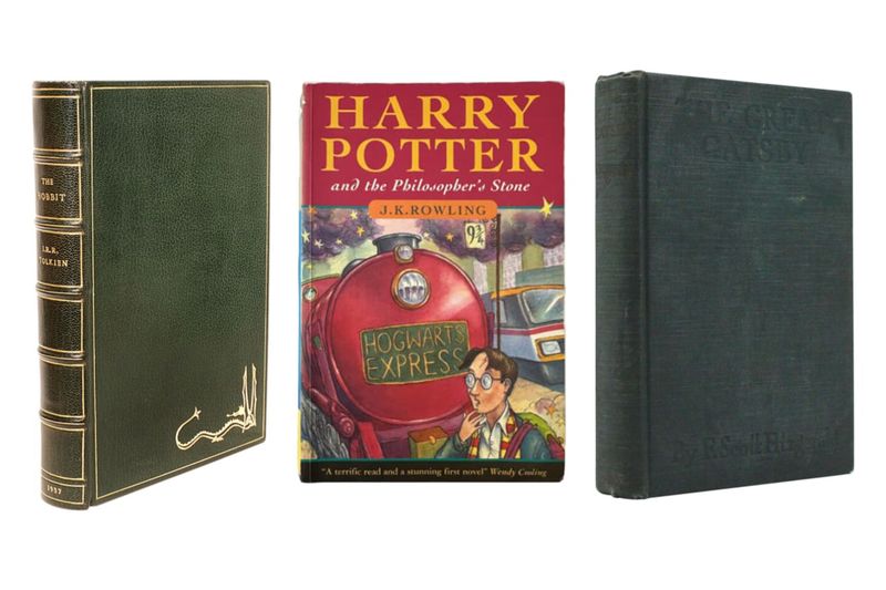 Your Old Stuff Might Be A Goldmine These 10 Antiques Are Climbing Fast - Decor Hint First-edition hardcover books