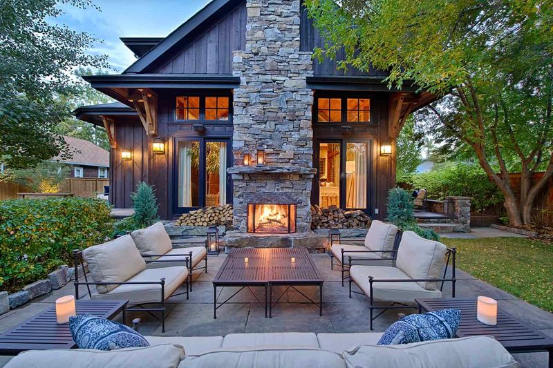 These 9 Woodsy Cabin Aesthetics From Michigan Retreats Will Inspire Your Exterior - Decor Hint Outdoor Stone Fireplaces That Anchor Gathering Spaces