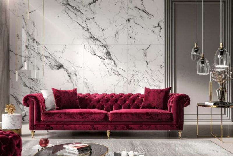 7 Old-Fashioned Couch Colors Still Hiding In Kentucky Homes, And 8 Better Picks For 2025 - Decor Hint Burgundy Velvet