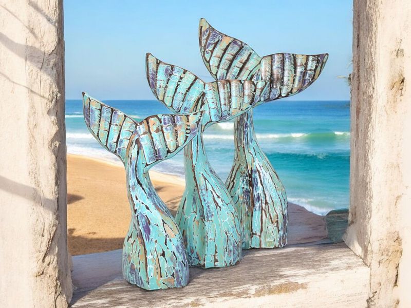 Painted Driftwood Figurines