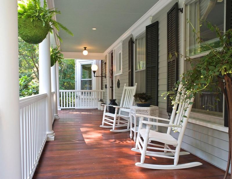 Classic Front Porches With Rocking Chairs