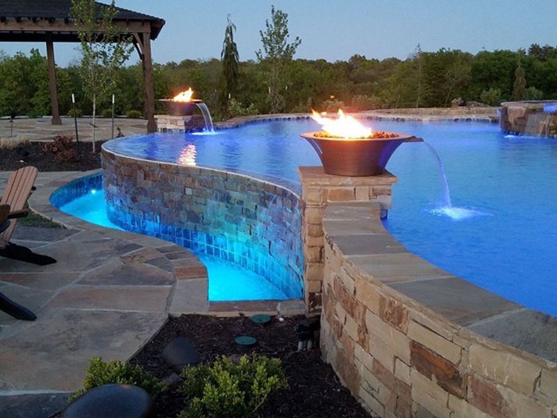 You'll Find These 10 Unique Outdoor Ideas In Homes Across Las Vegas - Decor Hint Fire and Water Combination Features