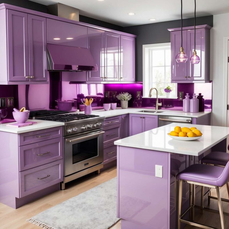 11 Perfect Kitchen Color Combos And 3 That Might Ruin Your Appetite - Decor Hint Bright Purple & Lime