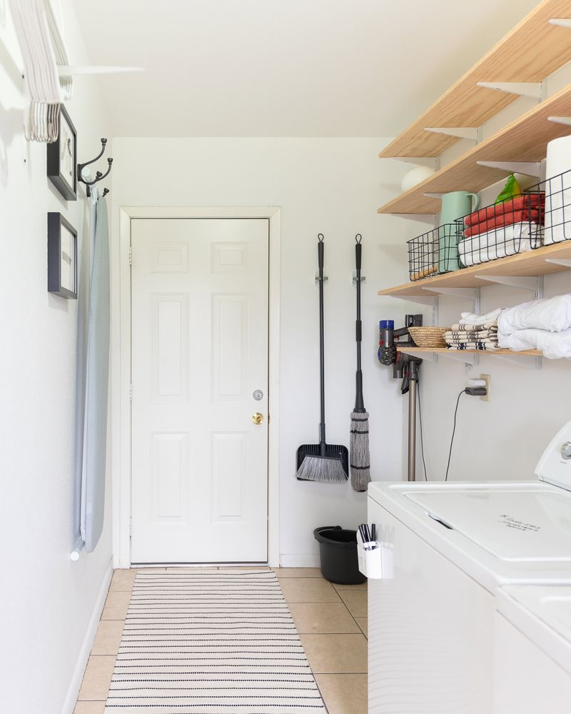 13 Affordable DIY Laundry Room Makeover Ideas And Guide - Decor Hint Wall Hooks