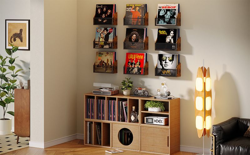 10 Ideas For Nashville Homes That Blend Music City Style With Classic Charm - Decor Hint Record Album Wall Displays