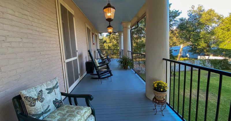 Weekend Home Projects Georgia DIYers Can't Stop Doing - Decor Hint Porch Ceiling Haint Blue Makeover