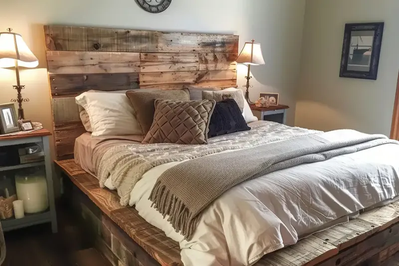 30 Smart Home Decorating Ideas That Cost Almost Nothing - Decor Hint Pallet Wood Headboard