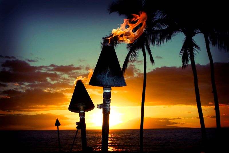14 Tropical Garden Accents Seen Around Hawaii Villas - Decor Hint Tiki Torches