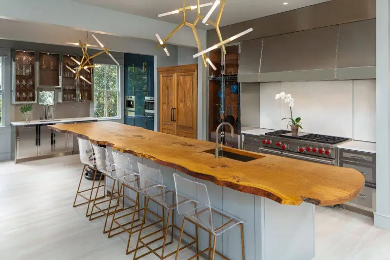 7 Fading Kitchen Fads In Boise And 6 Classic Designs That Still Shine - Decor Hint Rustic Live-Edge Breakfast Bars