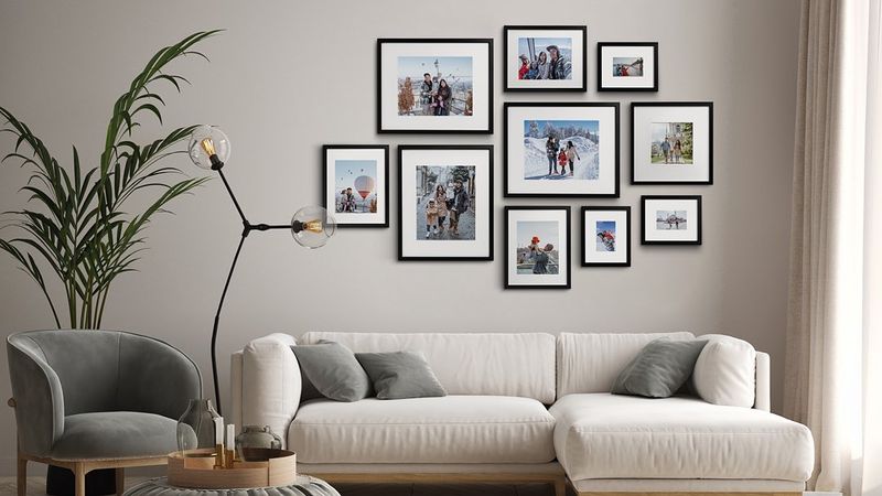 A Cozy Living Room Makeover - Decor Hint Personal Photo Gallery Wall