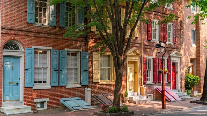 Sunshine Yellow on Red Brick