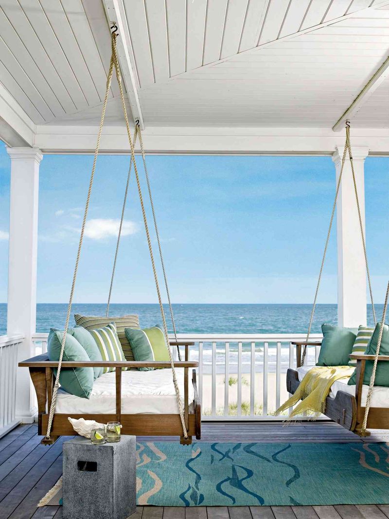 10 Coastal-Inspired Curb Appeal Ideas From Florida Homes - Decor Hint Coastal Porch Swing
