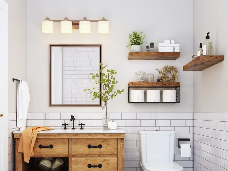 19 Smart Ways To Use That Space Above The Toilet - Decor Hint Floating Shelves For Storage And Display