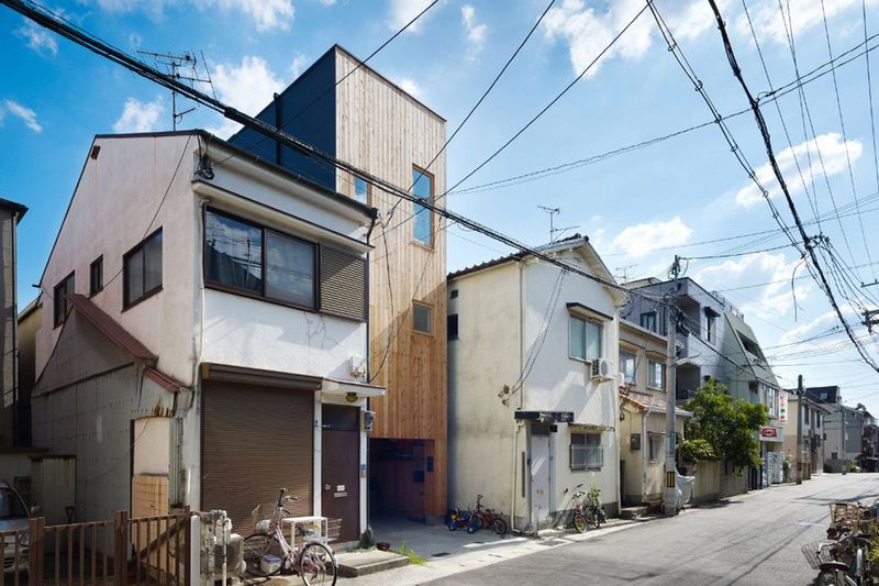 Narrow Urban Timber Tower