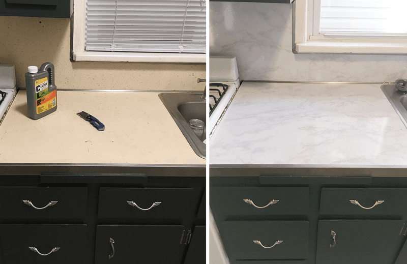 12 Inexpensive Ways To Makeover Your Kitchen, According To Designers - Decor Hint Refresh Countertops With Contact Paper